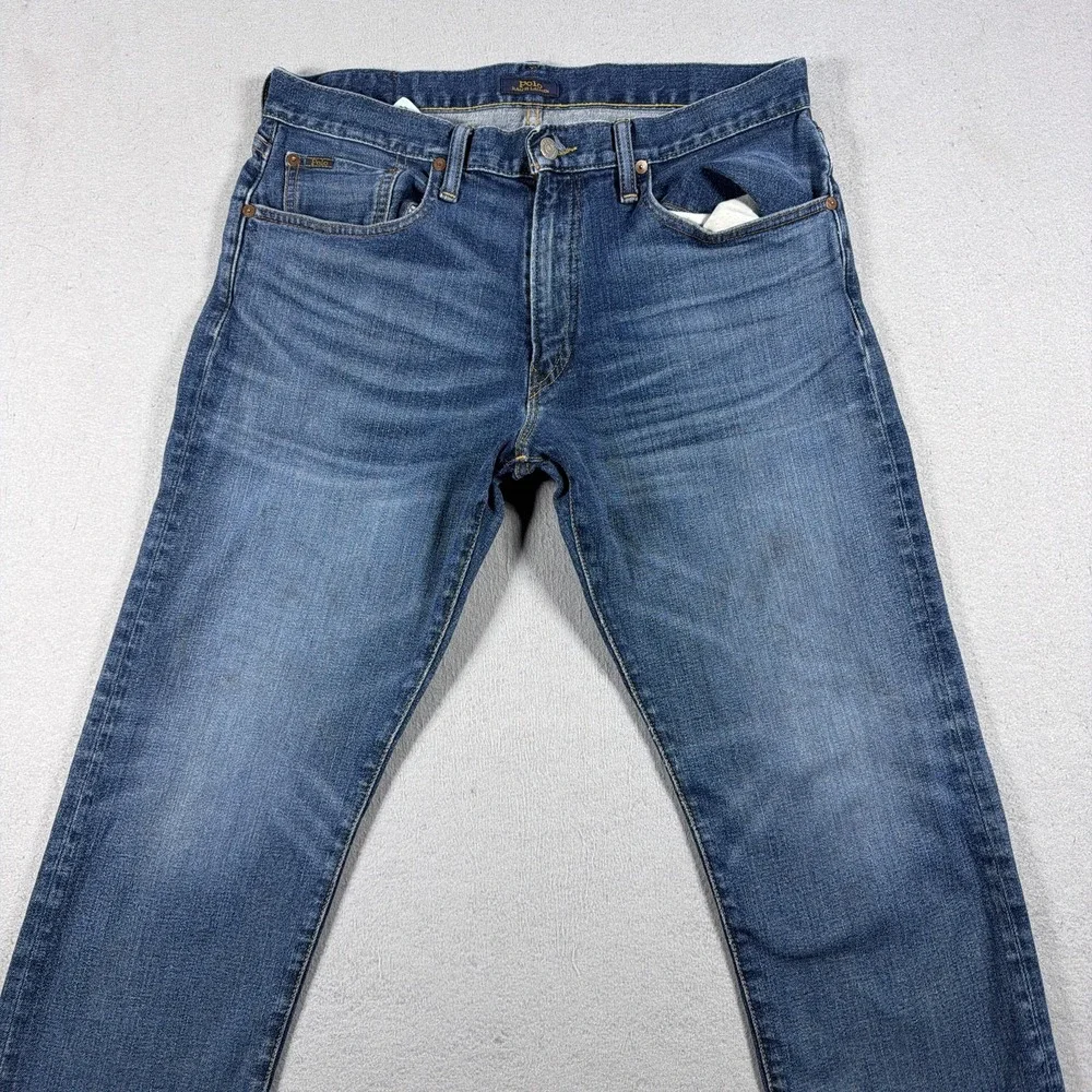 Polo Ralph Lauren Hampton Relaxed Jeans Mens 33x32 Blue Medium Wash Denim Pants